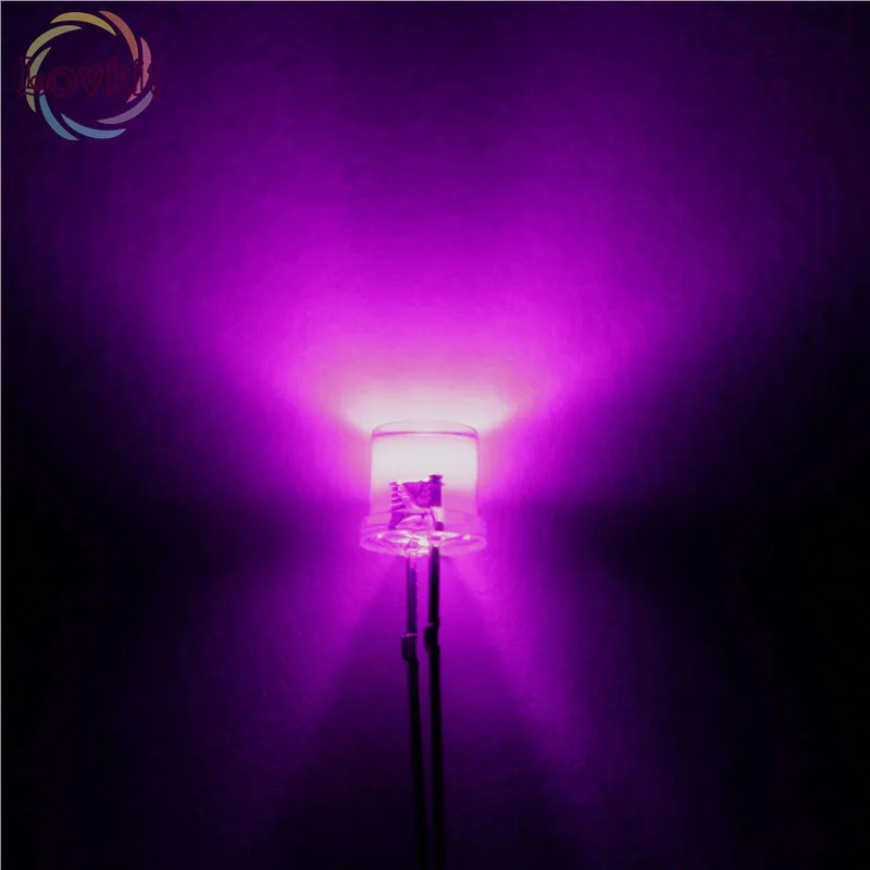 50x 5mm LED Flattop very bright LEDs Resistor 5mm