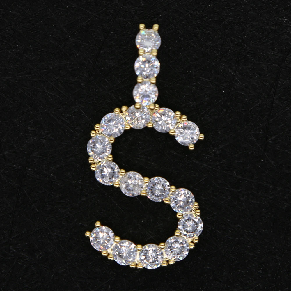 iced out кубического циркония 5 мм cz теннисная цепочка с буквой алфавита, Очаровательное ожерелье с подвеской в стиле хип-хоп для мужчин wo мужские ювелирные изделия