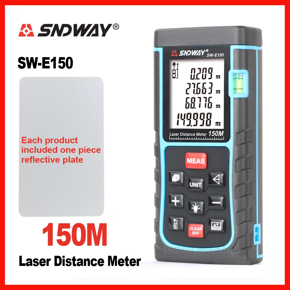 

SNDWAY Digital Laser Distance Meter Rangefinder Range Finder SW-120 SW-150 120m 150m Tape Trena Ruler Tester Hand Tool Home