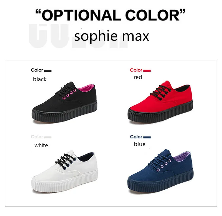 Софи Макс новая прогулочная обувь Студенческая Женская обувь низкая парусиновая обувь 870006