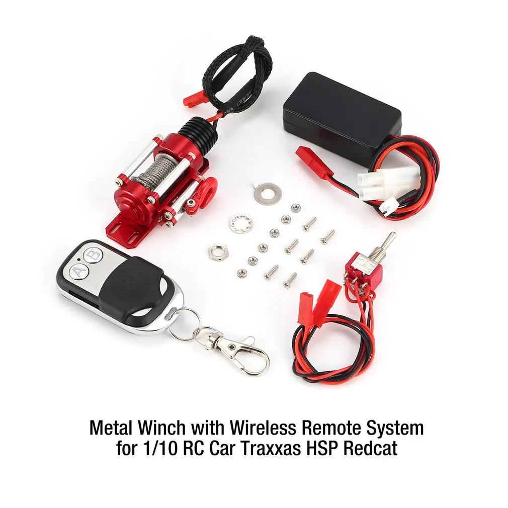 

Metal Steel Winch System with Remote Controller Receiver Part for 1/10 Traxxas HSP Redcat HPI TAMIYA CC01 RC Car Crawler