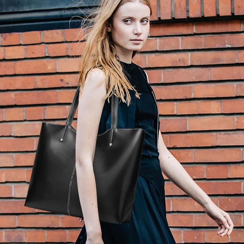 JHD-Женская Большая вместительная сумка, женская сумка через плечо, Классические повседневные сумки-шопперы для женщин
