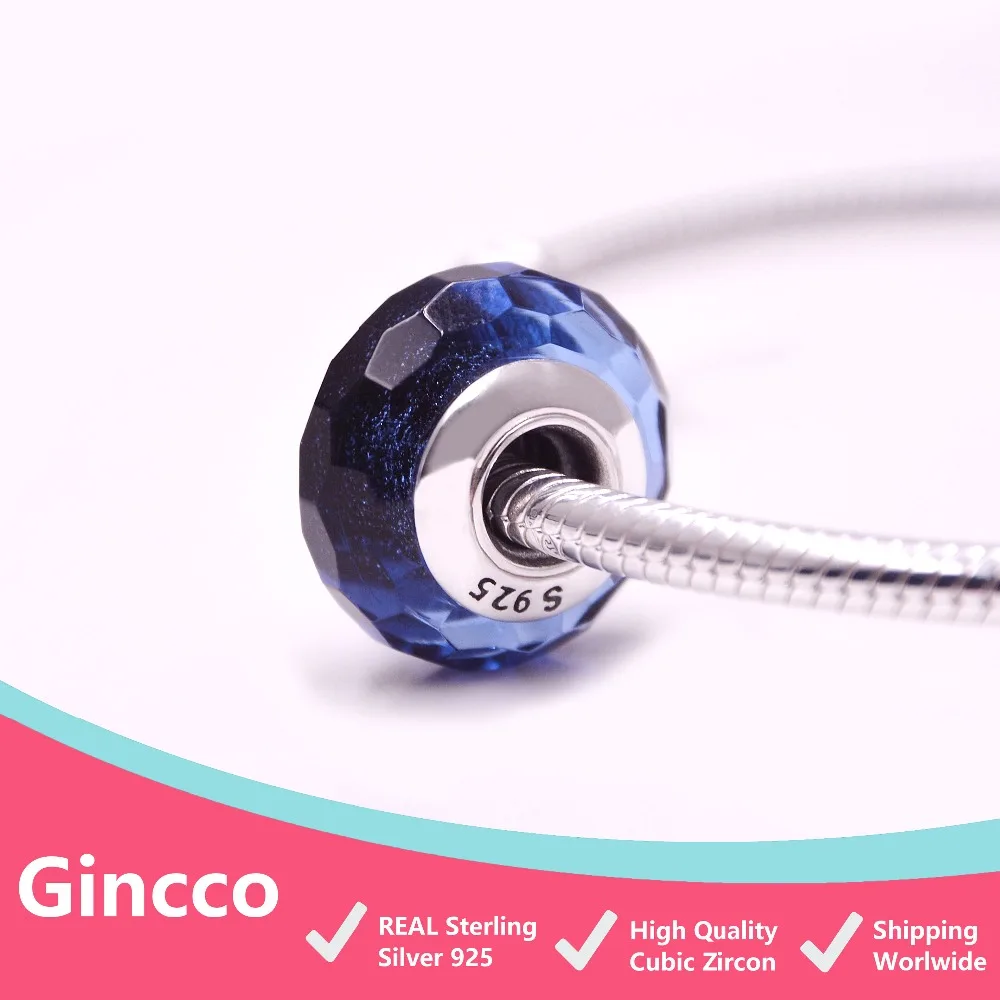 Jincco Blue завораживающий Радужный муранский Шарм оригинальный браслет Pandora DIY из