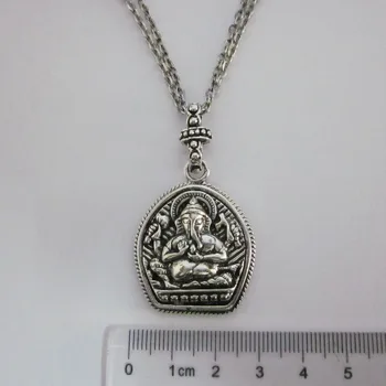 

60pcs/ lot fashion jewelry metal retro vintage silver plated metal buddha necklace best owner of success 2 sides design