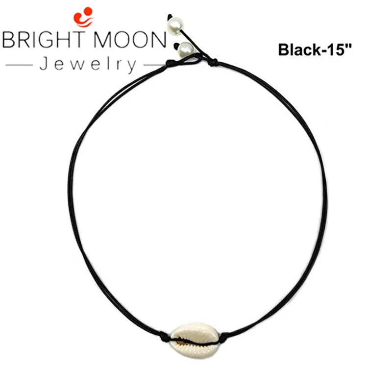 

Bright Moon single shell necklace necklace hand-painted Bohemian Hawaii beach shell necklace is suitable for girls