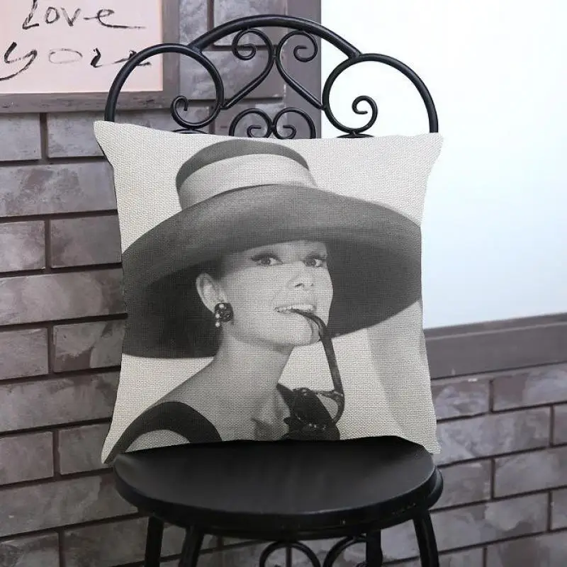 جديد وصول خمر أودري هيبورن غطاء وسادة الزخرفية وسادة تغطي رومانسية المرأة الأنيقة ل مكتب الرئاسة جديد وصول خمر أودري هيبورن غطاء وسادة الزخرفية وسادة تغطي رومانسية المرأة الأنيقة ل مكتب الرئاسة