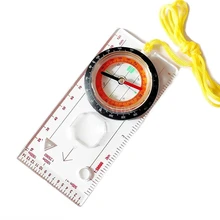 100 шт./лот Открытый Кемпинг направленная Беговая гонка Пешие прогулки специальный компас опорная пластина линейка карта компас со шкалой ночной