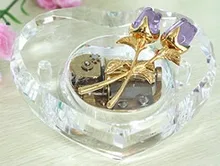 30 notes crystal rose music box heart shape music box valentine’s day gifts wedding souvenir