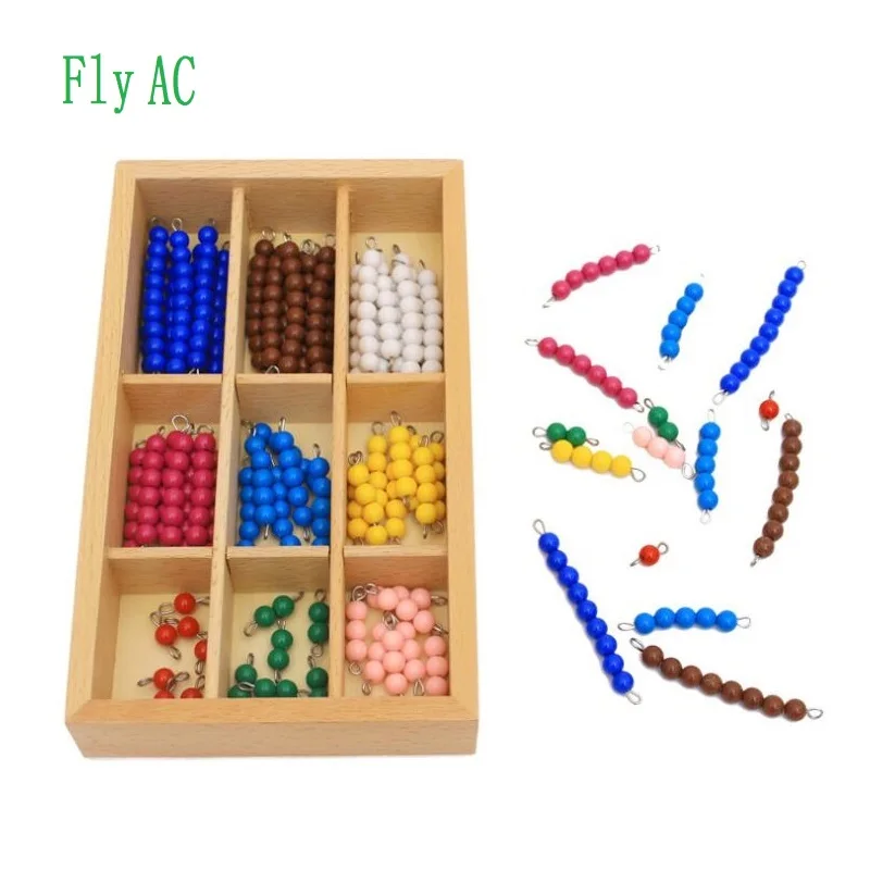  Fly AC Montessori Mathematics teaching aids Toys For Children Color/black and white beads Toy Baby 