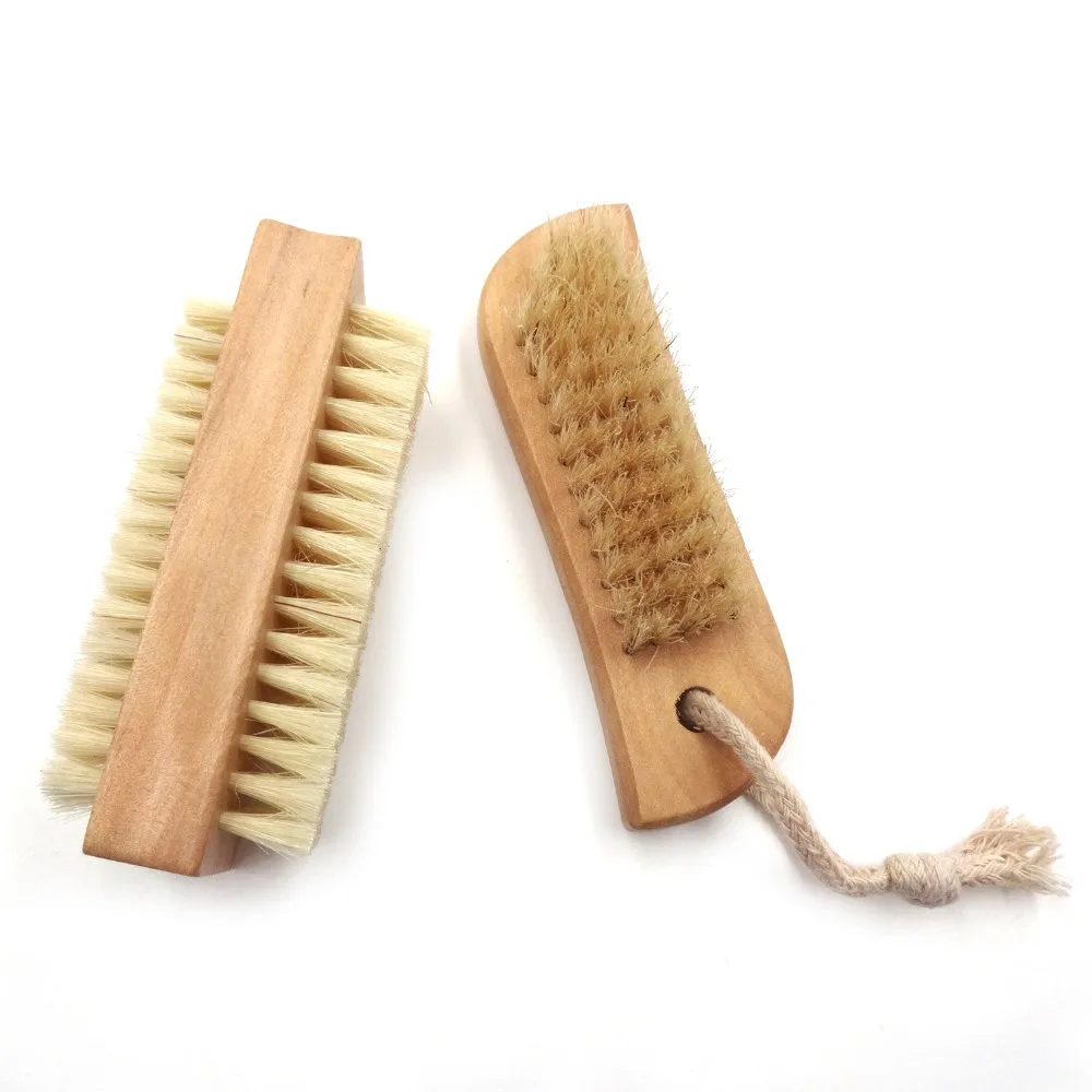 2 PCS Beard Brush for Men Wooden Brosse Barbe Small Mustache Shaving