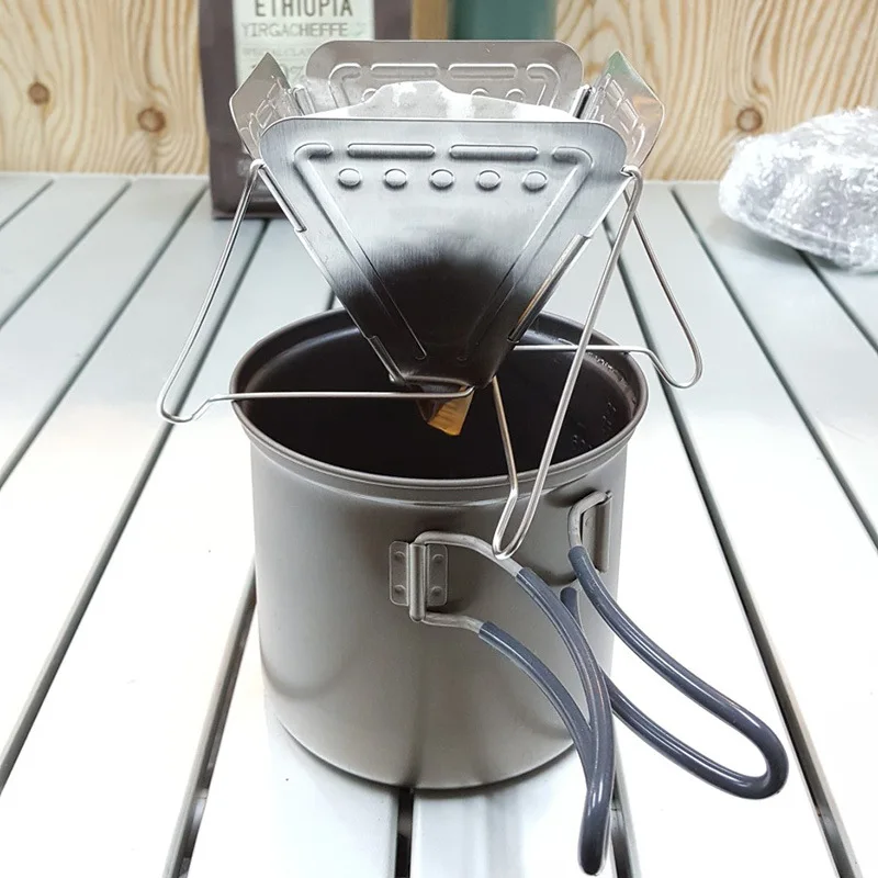 

Folding Coffee Drip Camping Outdoor Cookware Stainless Steel Mug