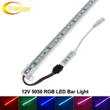 5050 RGB LED Bar Light DC12V Waterproof 50cm 36 LED Aluminum Rigid LED Strip + Mini DC RGB controller.