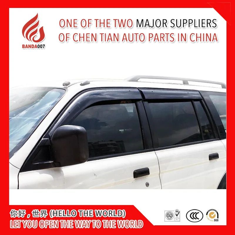 

4 Piece Injection molding trim vent shade rain sun wind deflector window visor for null 2003-2006