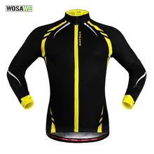 WOSAWE Men Winter Thermal Fleece Cycling Jersey Outdoor Sports Windproof MTB Bike Bicycle Clothing Running Jacket Wind Coat wosawe thermal winter wind cycling jacket windproof bike bicycle coat clothing long sleeve cycling sets jersey pants set