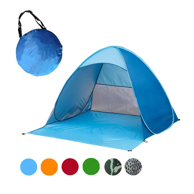 

Folding Portable Fishing Tent Camping Automatic Pop Up Tents Sun Shelter Anti-uv Sun Shade Awning 2-3 Person Outdoor Summer Tent