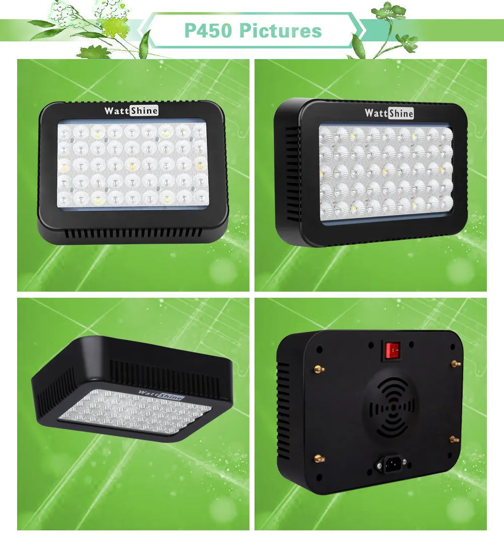 High PAR Value 450W led grow light Full spectrum for plant growing Indoor plants lamps Hydroponics lighting Double chip 10W  (12)