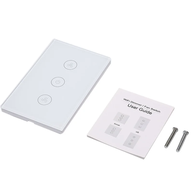 

1Set US WIFI Smart Ceiling Fan Controller Wall Switch Touch Panel For Alexa Google Accessories
