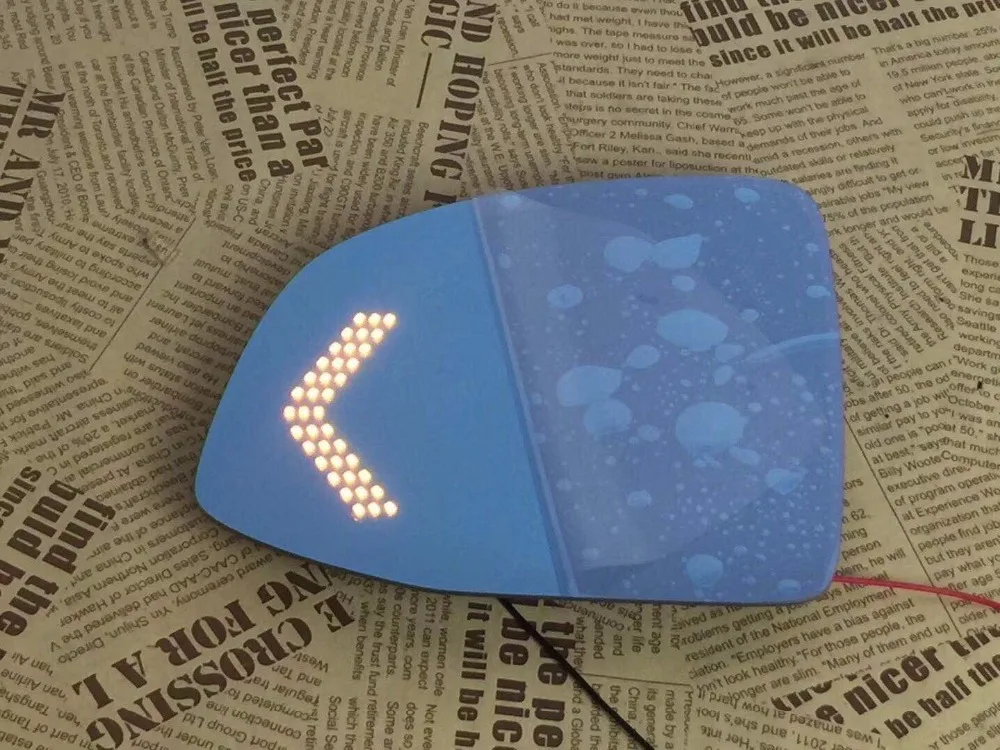 

Osmrk blue rear view mirror for Skoda Superb with electric heating, led dynamic side turn signal,anti-glaring, bigger vision