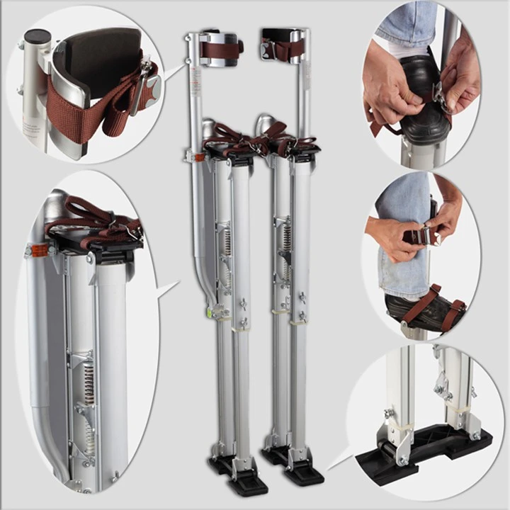 24-40 Inch ProfessionalAluminum Stilt Drywall Painting Stilts for Painter Taping Tool Silver 24-40 Inch ProfessionalAluminum Stilt Drywall Painting Stilts for Painter Taping Tool Silver