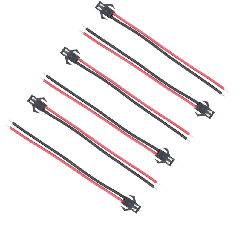 10pairs 2 pin jst Connector Male/female SM Wire cable pigtail for led strip light Lamp Driver CCTV 20%Off