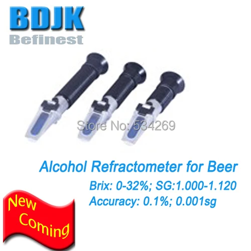 

0~32% Pen Type Beer Concentration Meters Alcohol Refractometer with Gift Box
