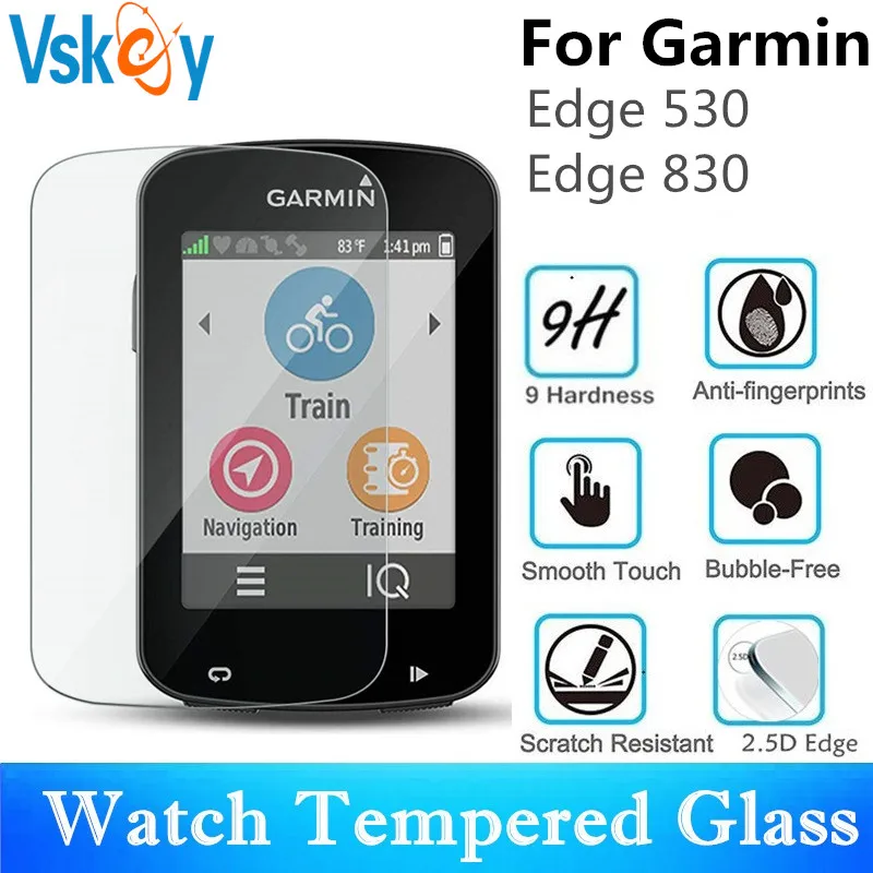 Vskey 50 шт. закаленное Стекло для Garmin Edge 830 820 530 520 130 1030 1000 Экран протектор gps защитная пленка