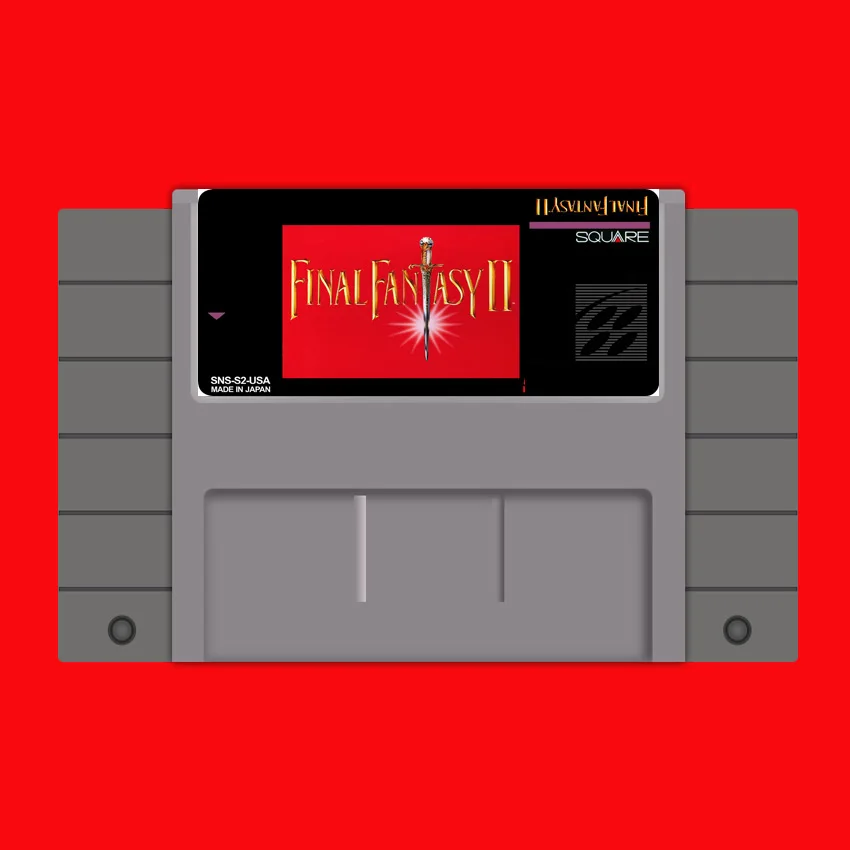 

Final Fantasy 2 16 bit Big Gray Game Card For USA NTSC Game Player