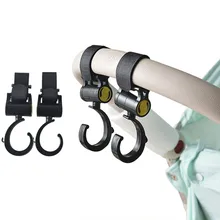 ILFML 2 PCS תינוק עגלת וו תיק מחזיק סקוטש קולב עומס נושאות אבזם לתליית חיתול תיק קניות תיק תרמיל(China)