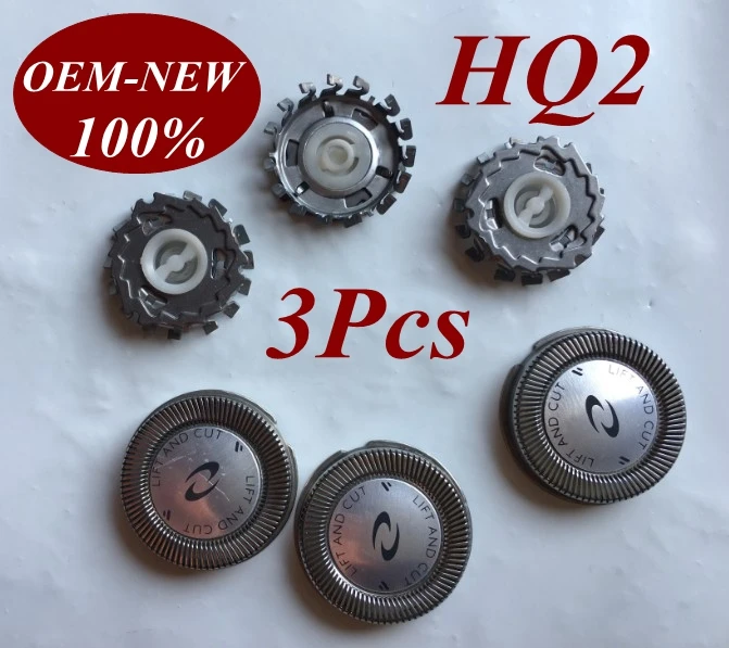 3pcs Hq2 Replace Head Razor Blade For Philips Electric Shaver Hs308
