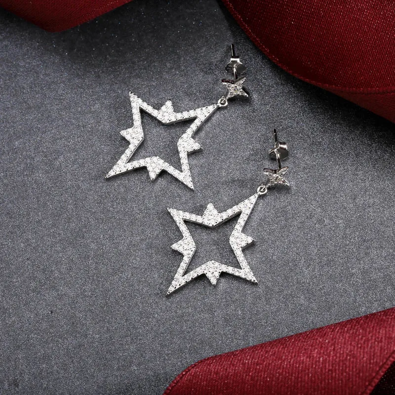 Женские серьги со стразами SA SILVERAGE из стерлингового серебра 925 пробы|drop earrings|earrings