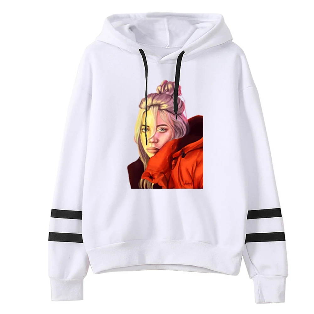 Najtaniej Ubrania damskie 2019 hoody ladies billie eilish obrazek z kreskówki amerykańskiej piosenkarki drukowane nowe wzory bluzy damskie kawaii