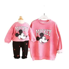 Family matching clothes Autumn Matching Mother Daughter Clothes Cartoon Hoodies Fashion Brand Mother and Daughter Clothes Pink Family matching clothes Autumn Matching Mother Daughter Clothes Cartoon Hoodies Fashion Brand Mother and Daughter Clothes Pink