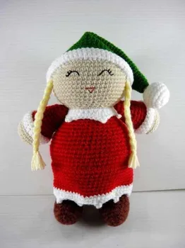 

crochet toys amigurumi rattle little Christmas girl model number w15764