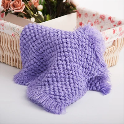 Dark Purple Новое прибытие Ананас Стиль новорожденных одеяло для фото мягкий на ощупь реквизит для фотографий Swadle обёрточная бумага для студии 10 сплошной цвет опционально - Цвет: Dark Purple