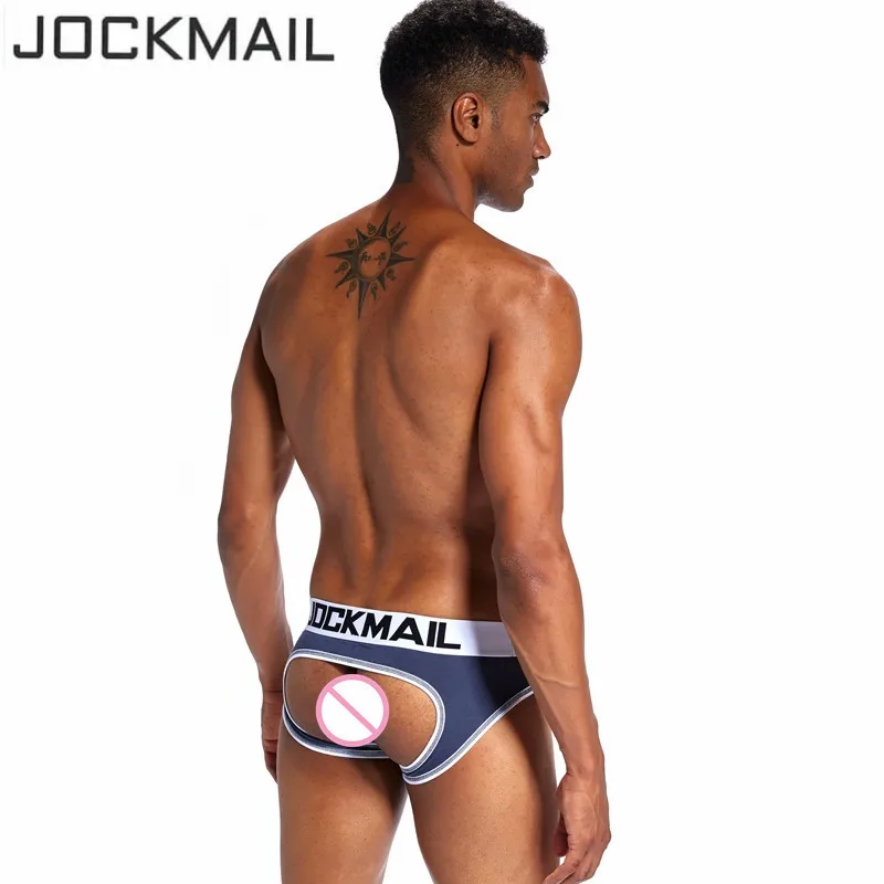 Мужское нижнее белье JOCKMAIL трусы бикини с открытой спиной и эффектом пуш ап для