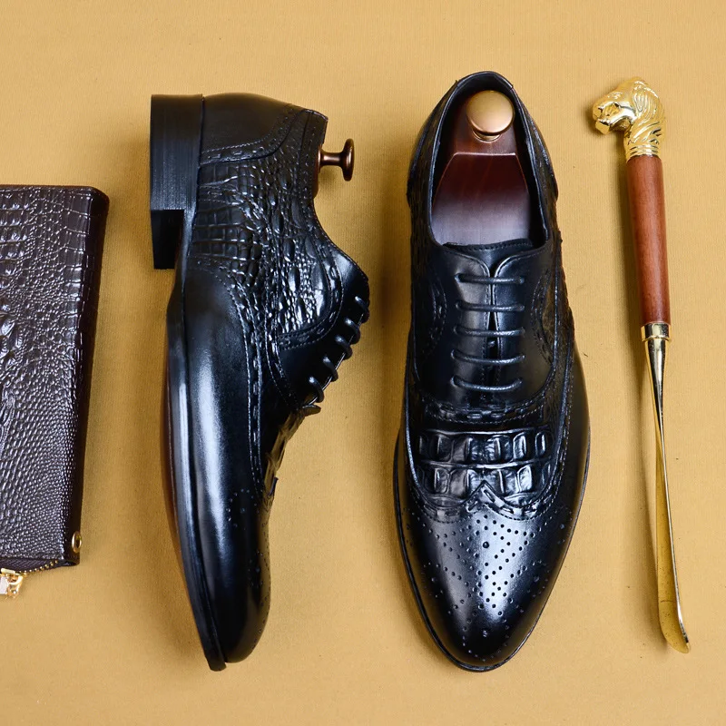 De Tallada Primavera Transpirable Zapatos Formal Piel Alta Vaca Verano Calidad Hombres Tinto Los Otoño Negocios Leatherbullock vino Negro q77rxE0