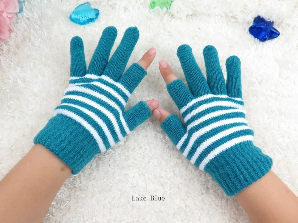 SUOGRY зимние шерстяные мужские и женские эластичные перчатки с полупальцами теплые варежки без пальцев