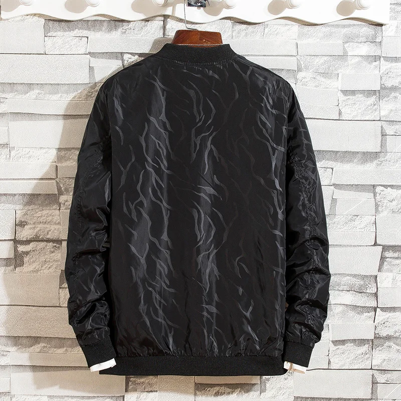 Otoño Los Hombres Cómodas Moda Impresión Y De Casual Chaquetas Transpirables Black Primavera Abrigo Hombres TZqwp5qa