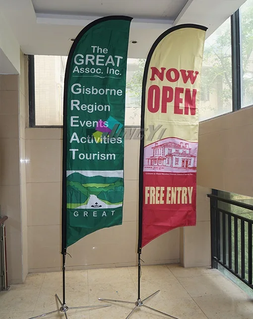 2.5M Custom Feather Flags with Both side printing,5pcs/lot ...