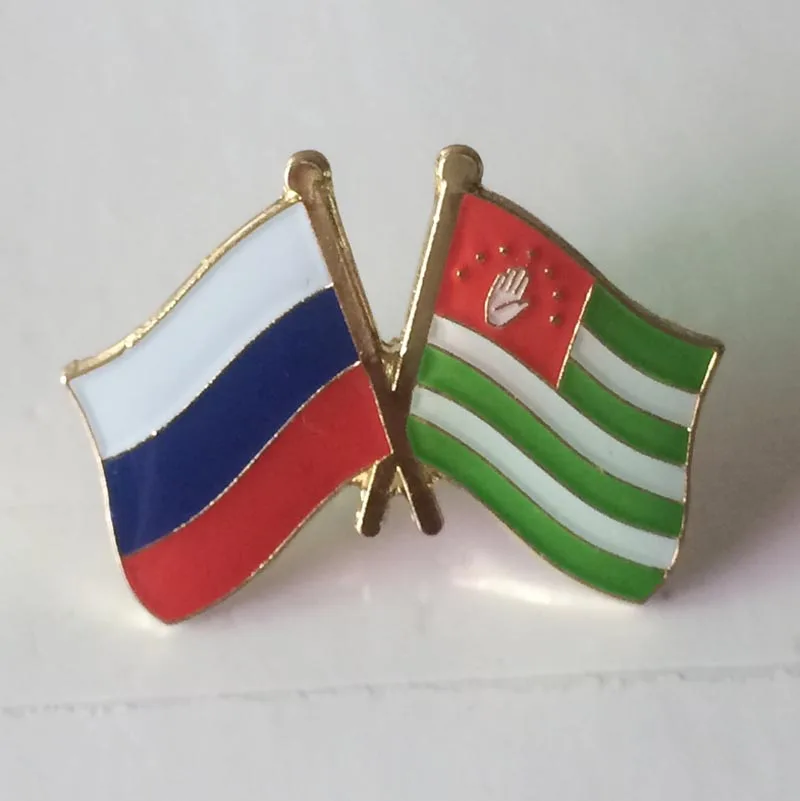 Россия и Абхазия крестообразные булавки под заказ эпоксидная поверхность с