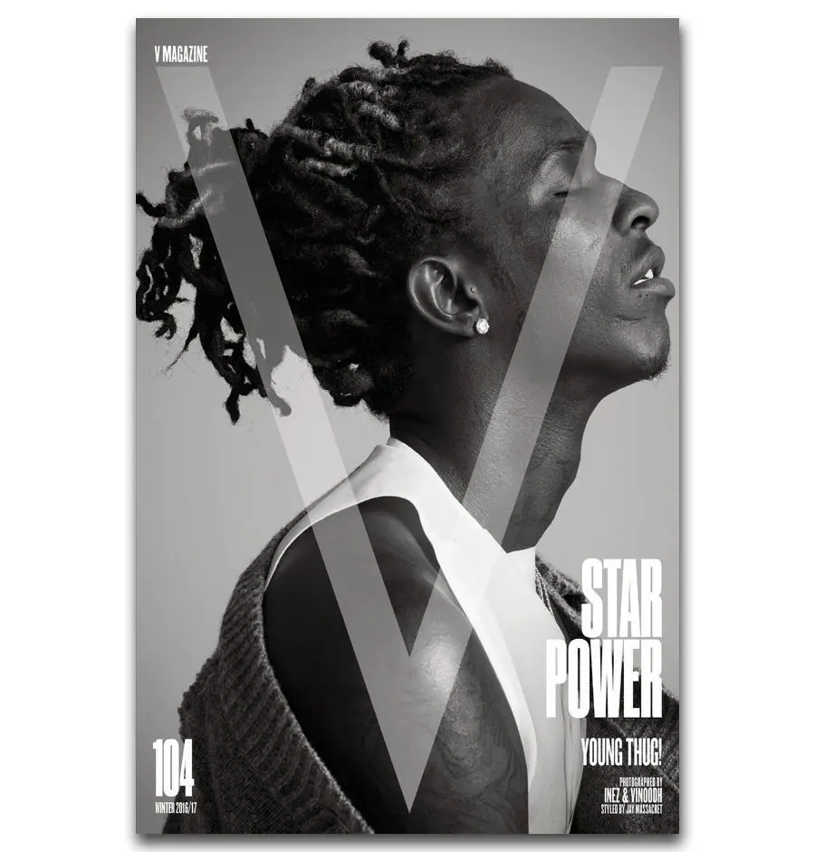 

Art Print Young Thug Star Power Custom Music Cover Singer Light Canvas Poster 14x21 20x30 24x36Inch Wall Decoration C-2441