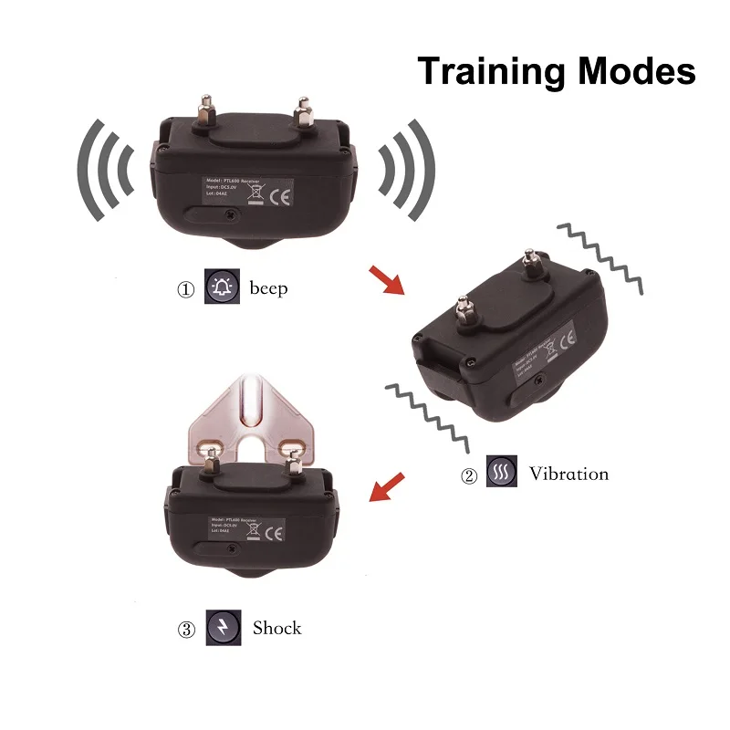 Перезаряжаемый 10 уровней Вибрационный шок 8 секунд защита от ударов дистанционный ошейник для дрессировки собак PTL600 мультисобачья система