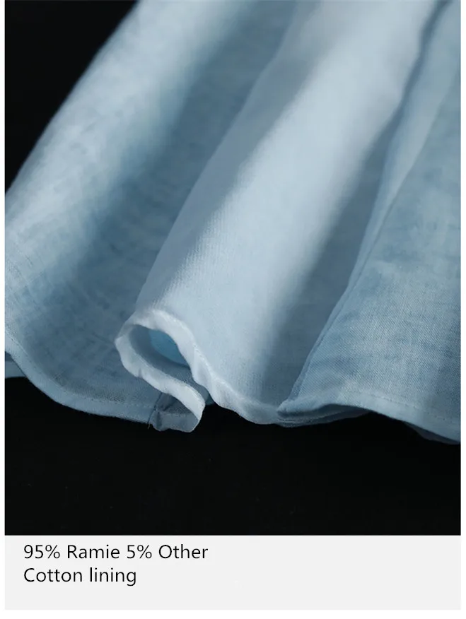LZJN Original 2019 Ethnic Linen Skirt Elastic Waistband Long Women A-Line Pleated Skirts Beach Boho Vintage Summer Skirts Faldas (4)