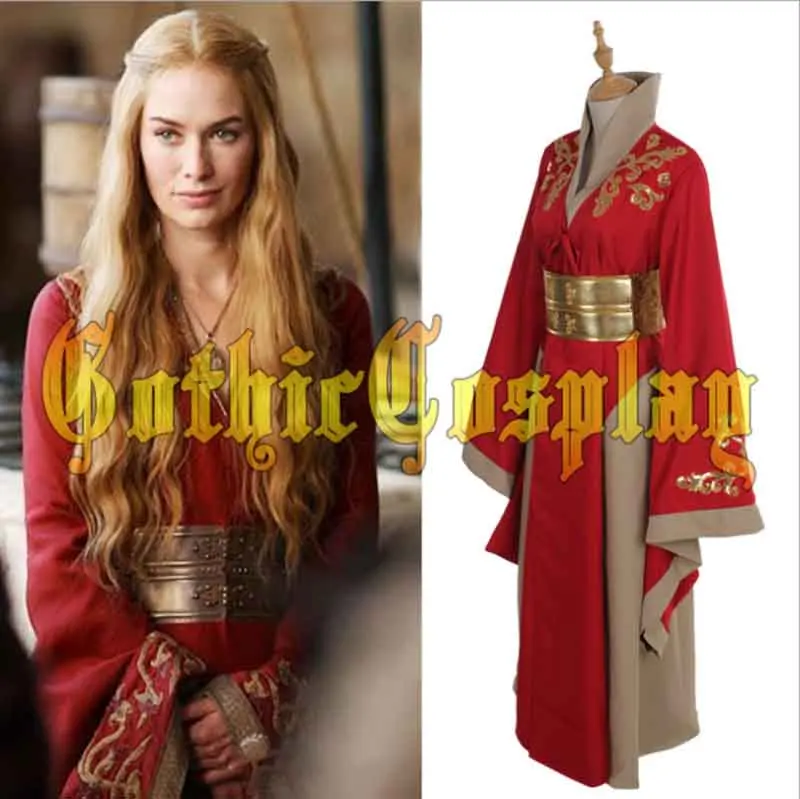 

Game of Thrones Queen Cersei Lannister Cosplay Costume Adult Halloween Masquerade Fancy Dress Costume For Women Plus Size 2XL