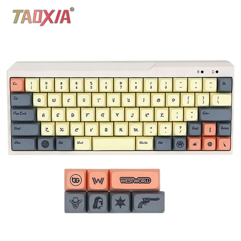  New Western World Theme XDA Thermal Sublimation Customized Machinery Keyboard Cap GH60/64/68 with P