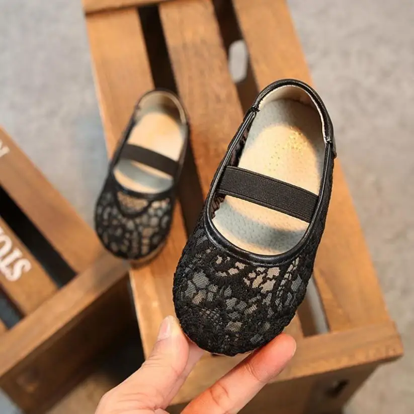 

MUQGEW Mesh Elastic Band Shoes Baby Girls Non-Slip Rubber Summer Sandals Shoe 5T-10T Kids Casual Sandalias Princess Shoes 2018