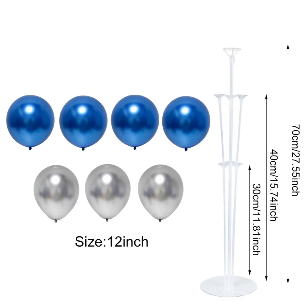QIFU 7 шт. металлические шары и 1 комплект подставка для воздушных шаров украшения для дня рождения Детские воздушные надувные шары товары для свадебной вечеринки
