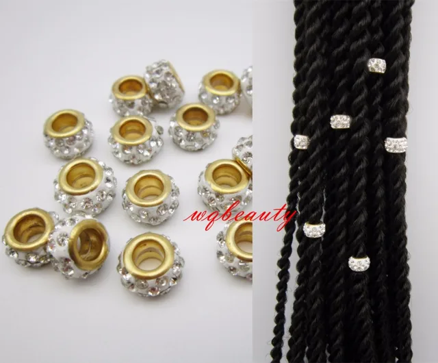 Dreadlock Beads 20pcs 200pcs Hair Braid Dread Clips Dreadlock Beads 20pcs 200pcs Hair Braid Dread Clips Cuffs Golden White Color