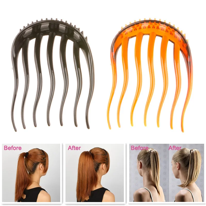 

2018 New Hair Styling Clip Comb Stick Ponytail Bun Maker Braid Tool Hair Salon Accessories Braiders Tool Styling Comb