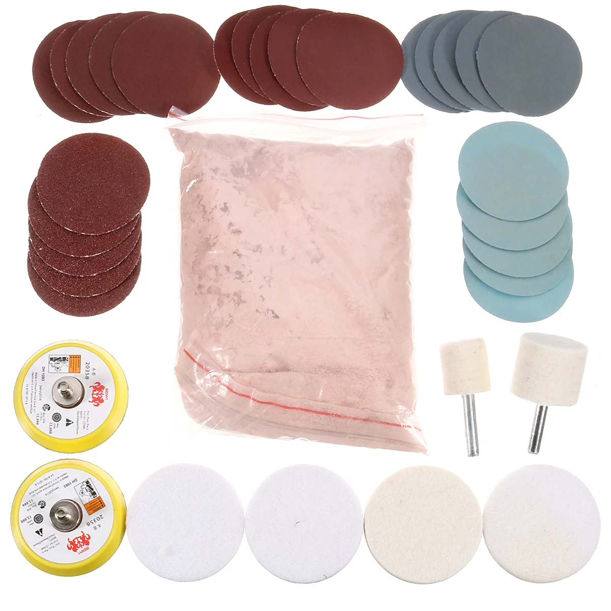 Buy 34Pcs Deep Scratch Remove Glass Polishing Kit 8Oz